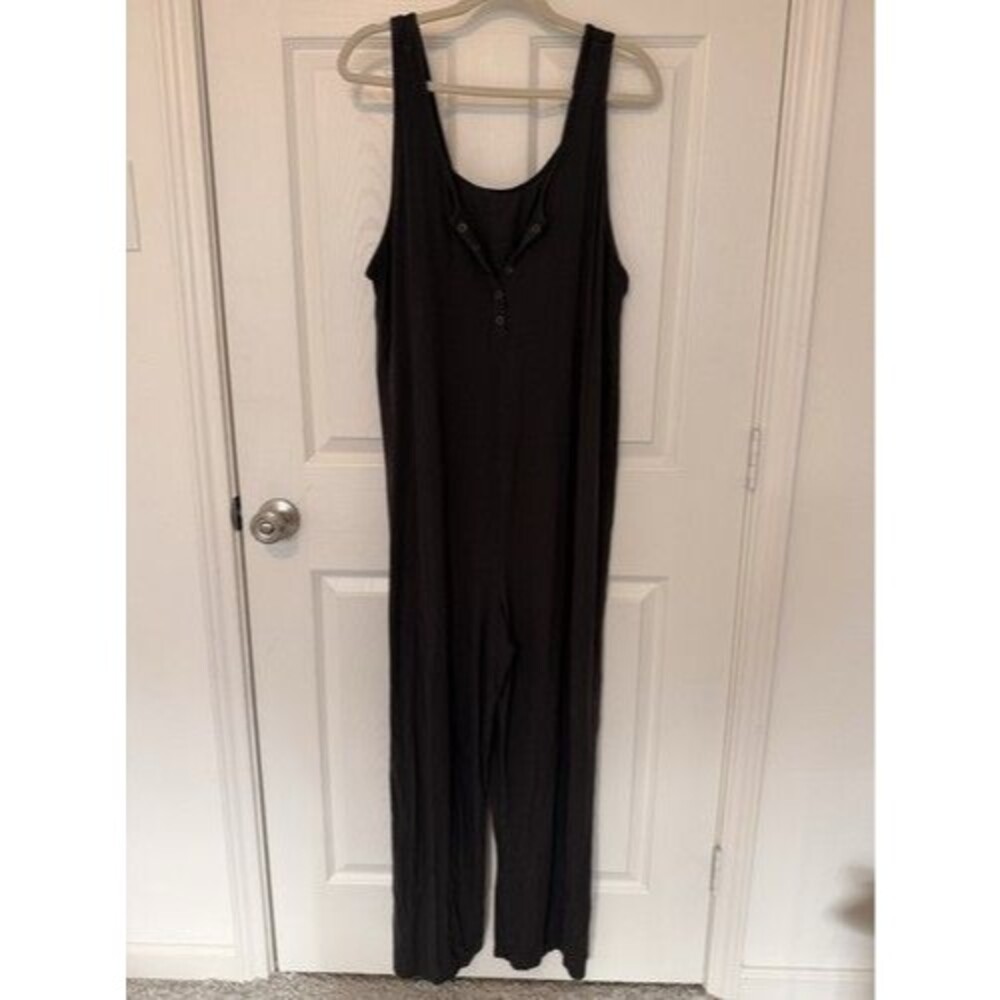 Old Navy Maternity Charcoal Gray Sleeveless Ribbed Lounge Jumpsuit with Bra, XL